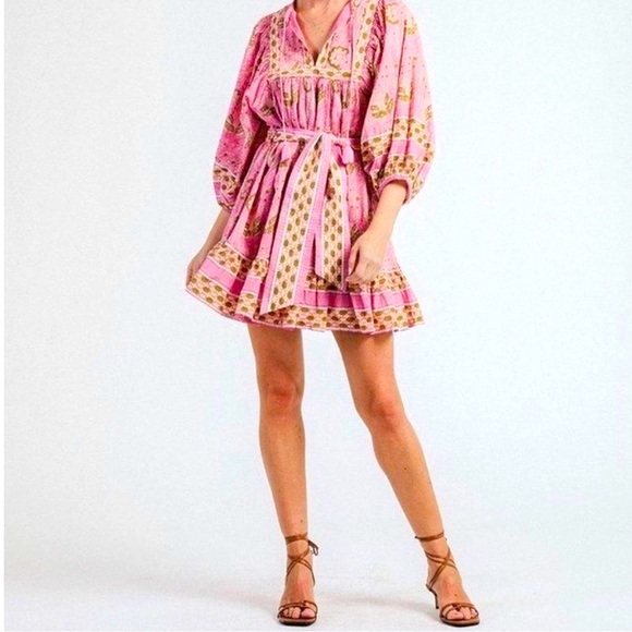 🆕 Cleobella Magdalena Wildflower Certified Organic Cotton Mini Dress - Picture 8 of 16
